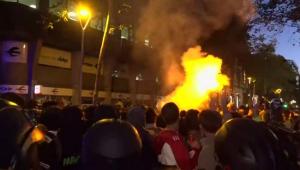 Imagen de disturbios en Barcelona, la semana pasada.
