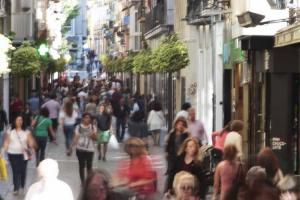 Imagen de la calle Mesones, de Granada capital.