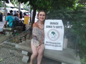 Cristina Molina Conde, una joven feminista que va en la lista de Coalición Republicana Socialista por Andalucía.