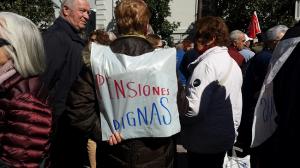 Una de las protestas para reclamar pensiones dignas.