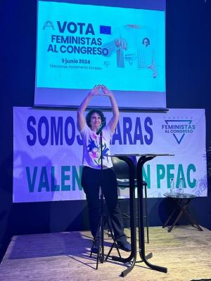 Juana Gallego, cabeza de lista del Partido Feministas al Congreso.