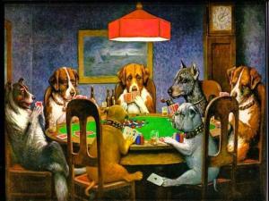 'Dogs Playing Poker' (1903) de C.M. Coolidge.