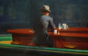 Detalle de 'Nighthawks' (1942) de Edward Hopper 