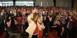 Susana Díaz, en un acto en Granada de su fallida campaña de las primarias del PSOE.