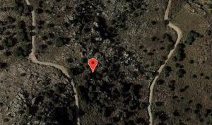 Vista por satélite de la zona donde fue rescatado el ciclista. 