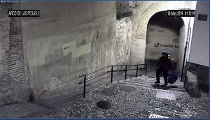 Imagen captada por la cámara de videovigilancia instalada junto al Arco.