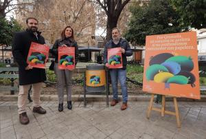 Los concejales Jacobo Calvo y Raquel Ruz con el representante de Inagra.