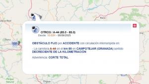 Mapa de la DGT.