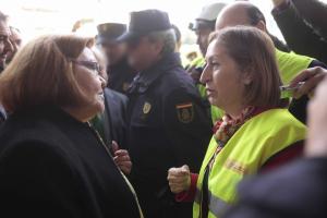 Ana Pastor durante su visita a Granada, en 2016, para supervisar las obras del AVE.