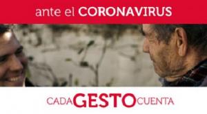 Cartel de la campaña de donaciones de Cáritas. 