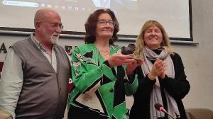 Antonina Rodrigo con Paco Vigueras y Amaranta Cano.