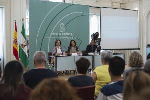 La consejera de Igualdad, en el acto que ha presidido este lunes en Granada.