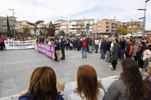 Concentración de repulsa el pasado año en Armilla tras el apuñalamiento de una vecina por su expareja.