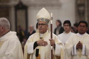 El arzobispo, en una ceremonia religiosa.