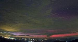 Aurora Boreal desde Calar Alto en una imagen difundida en la red X por el Observatorio.