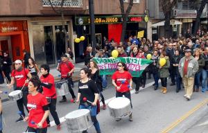 Amplia presencia de la comarca de Baza en la manifestación del pasado domingo.