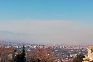 Boina de contaminación sobre Granada.