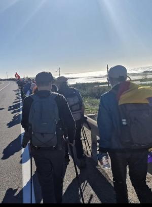 Participantes en la X Marcha de la Desbandá.