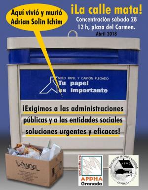 Cartel de la convocatoria de concentración. 