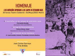 Cartel del acto en homenaje de los motrileños confinados en campos nazis.