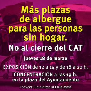 Cartel de la convocatoria de protesta para este jueves 18.