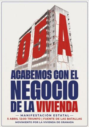 Cartel de la manifestación en Granada.
