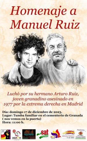 Cartel del homenaje.