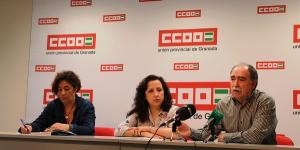 Representantes de un AMPA han denunciado junto a CCOO la situación.