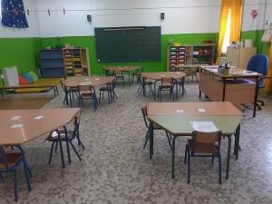 Aula de un centro educativo de Zafarraya.