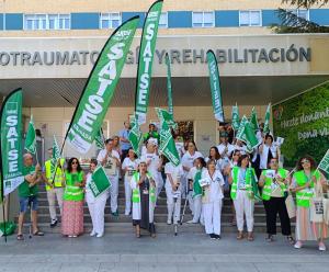 Una de las protestas del Sindicato de Enfermería contra las agresiones sanitarias.