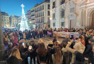 Concentración, este martes, para rechazar las violencias machistas. 