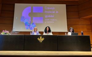 Asamblea del Consejo de la Mujer, durante la participación de la diputada de Igualdad, Elena Duque.