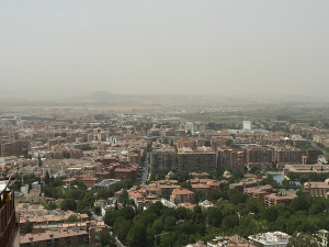 Boina de contaminación sobre Granada.