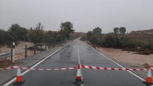 Imagen de la A4200 entre Baza y Benamaurel, una de las vías cortadas.