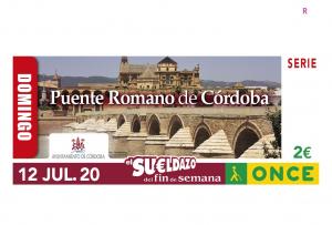 El cupón llevaba la imagen de puente romano de Córdoba. 