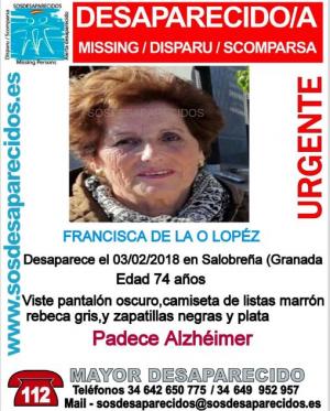 Alerta difundida por Sosdesaparecidos.