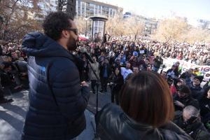 Candel, al finalizar la manifestación del pasado 15 de enero.