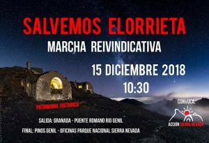 Cartel de la marcha organizada por Acción Sierra Nevada. 