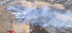 Imagen aérea del fuego. 