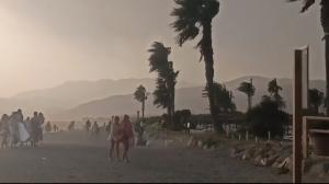 Imagen de una playa de Motril, esta tarde.