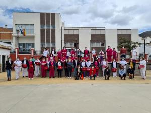 Foto de familia de las trabajadoras homenajeadas. 