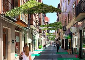 Recreación de los toldos vegetales en Valladolid, de donde surge la idea. 