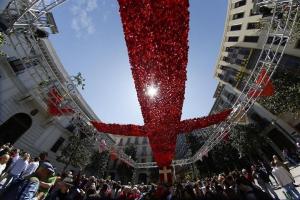 Cruz del año pasado en la Plaza del Carmen.