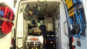 Interior de una ambulancia. 