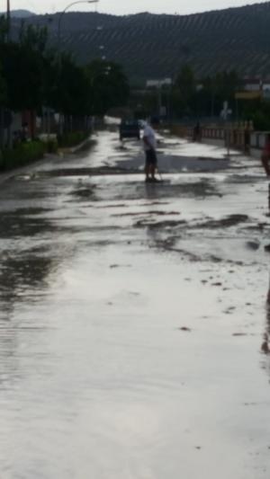Una imagen de las inundaciones en el pueblo. 