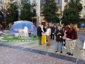 La burbuja, en la Plaza del Carmen.