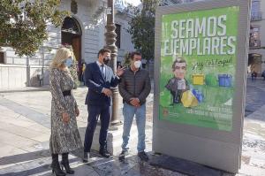 Emilio Calatayud, junto a Luis Salvador y Pepa Rubia en la presentación de la campaña. 