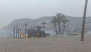 Acondicionamiento de la arena en Almuñécar. 