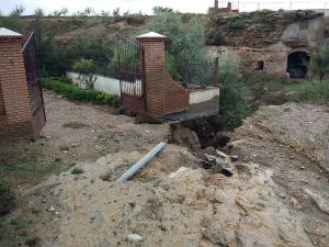 Daños ocasionados por las intensas lluvias.