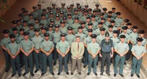 Los guardias eventuales posan en la Comandancia de Granada. 